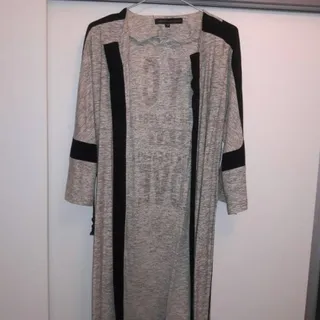 مانتو طوسی بلند