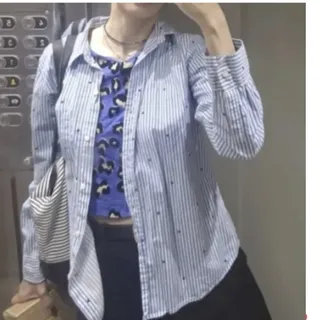 شومیز قلبی راه راه
