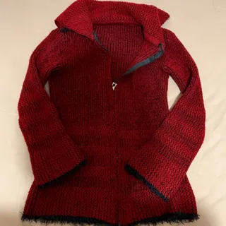 ژاکت بافت زرشکی