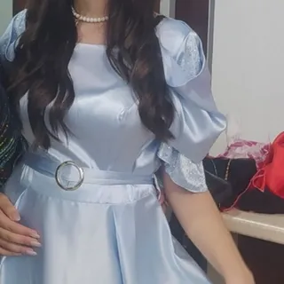 پیراهن ماکسی بلند آبی