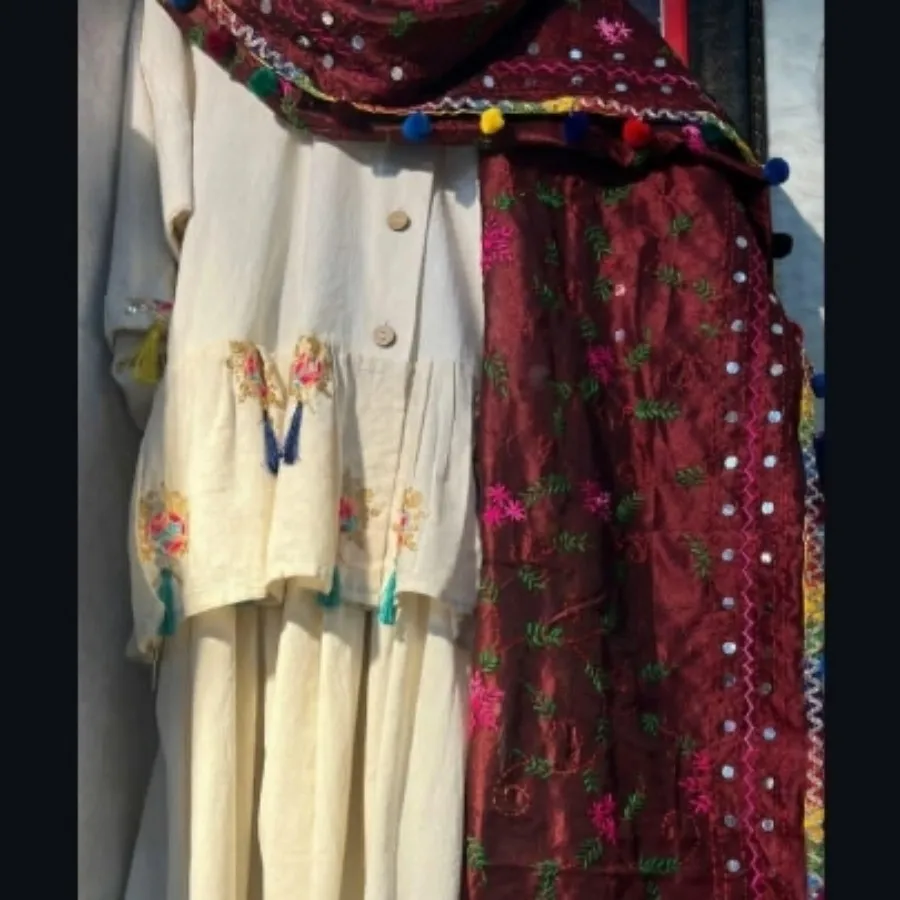 شال هندی/نو/سوزندوزی