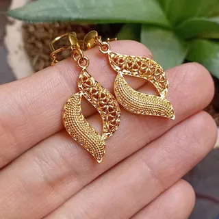گوشواره ی برنجی مشابه طلا