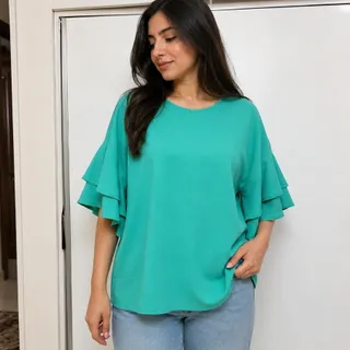 شومیز سبز آدامسی