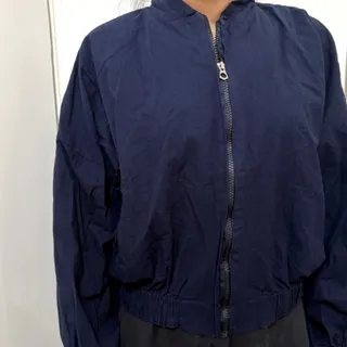 بامبر سرمه ای نخی