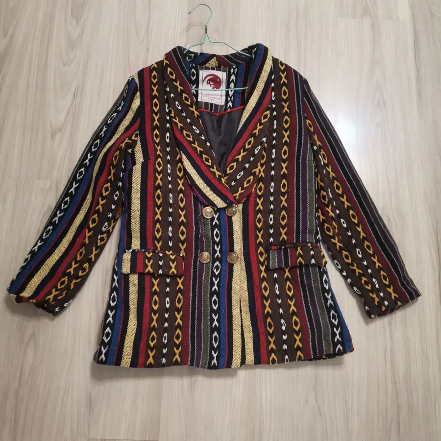 کت قهوه ای گلیمی دوختی