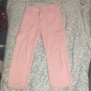 شلوار کارگو بگ صورتی