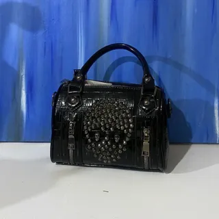 کیف صندوقی تمساحی مشکی