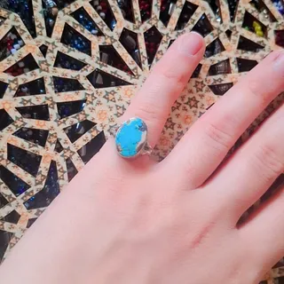 انگشتر نقره سنگ فیروزه