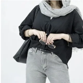 شومیز مشکی جلو گره