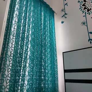 پرده تور طرحدار