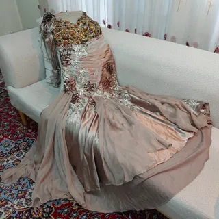 پیراهن مجلسی نسکافه ای