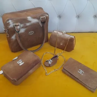 کیف 5 تکه چرم دستدوز خاص