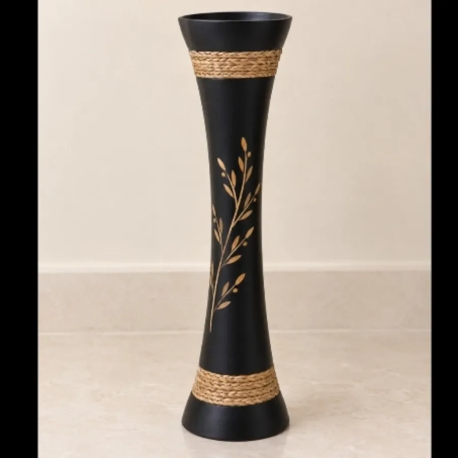 گلدان چوبی دکوری 35 سانتی