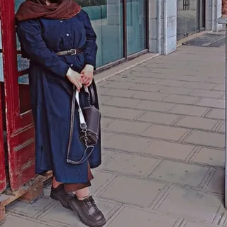 مانتو کتان بلند سرمه ای