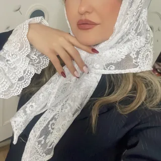 روسری گیپور سفید