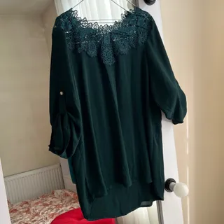 شومیز سبز زمردی