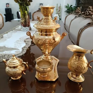 سماور یک لیتری زغالی دکور