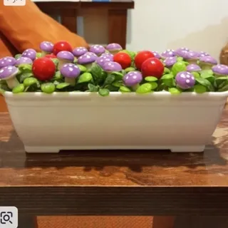 گلدان قارچ و گوجه
