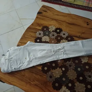 شلوارشیک جین پولکی