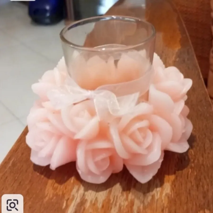شمعدان دکوری گل رز