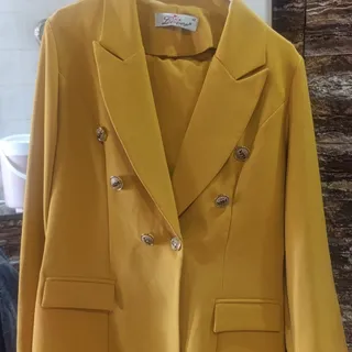 کت شلوار خردلی