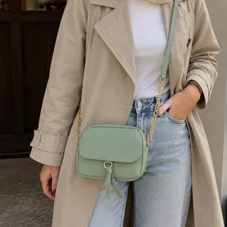 کیف سبز پاستلی