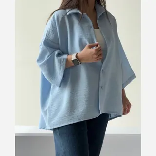 شومیز مانتویی ابی