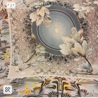 روسری ساتن بزرگ طرحدار