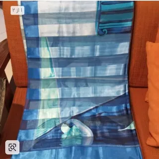 روسری ساتن آبی