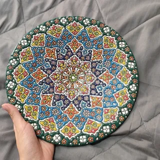 بشقاب مینا کاری