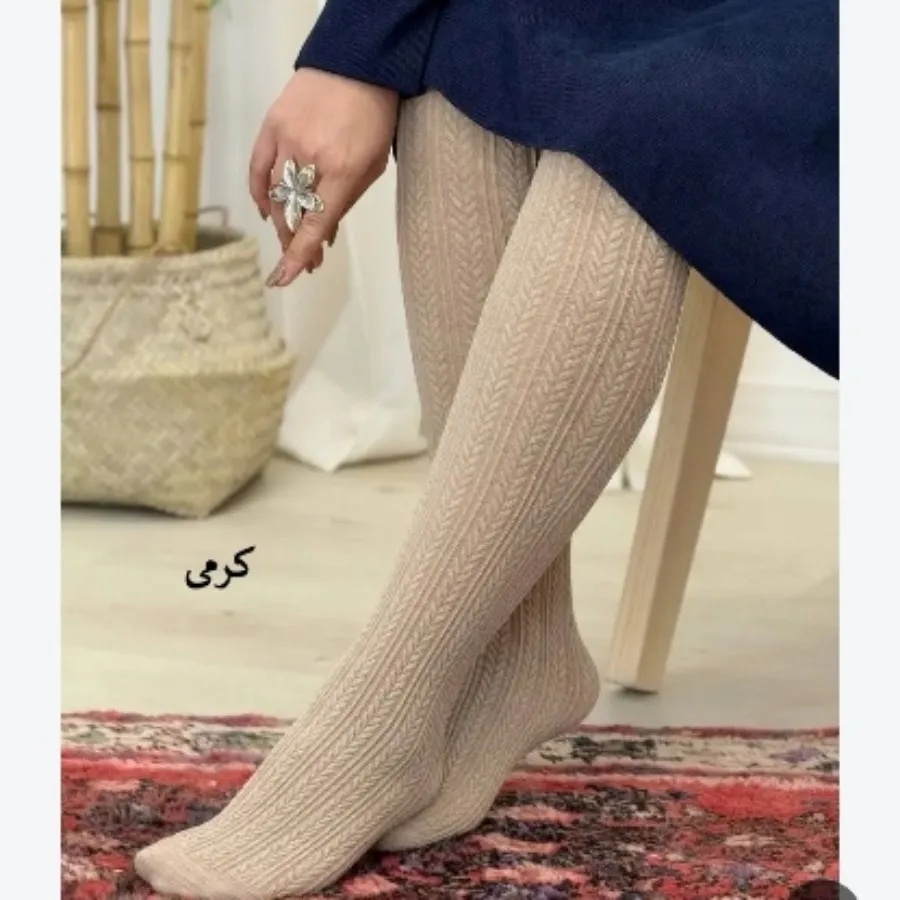 جوراب گندمی بلند