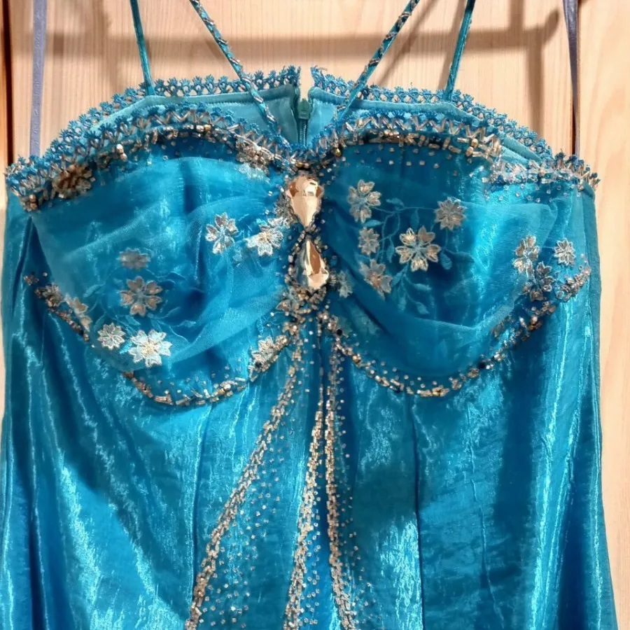 پیراهن مجلسی آبی دلفین