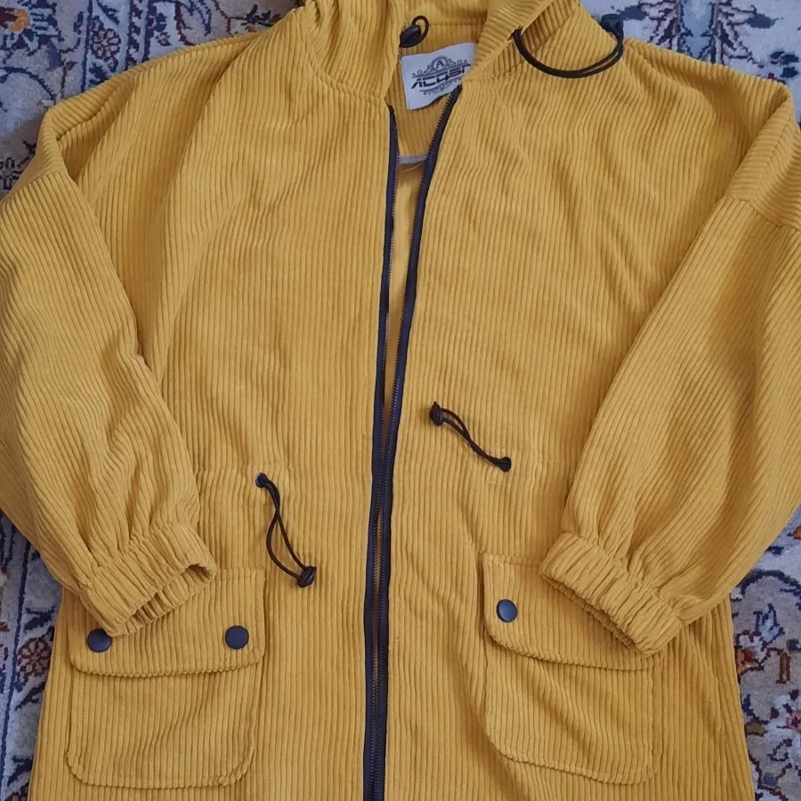 کت کاپشن خردلی زنانه
