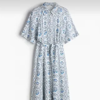 پیراهن نخی h&m