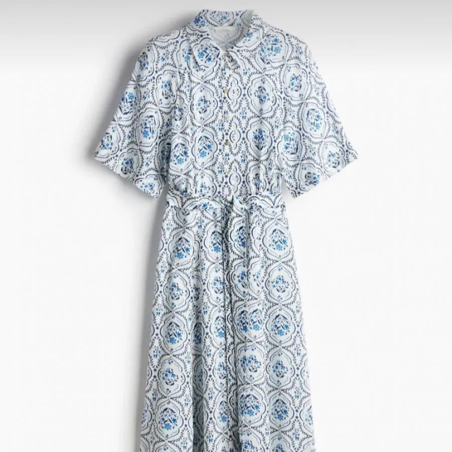 پیراهن نخی h&m