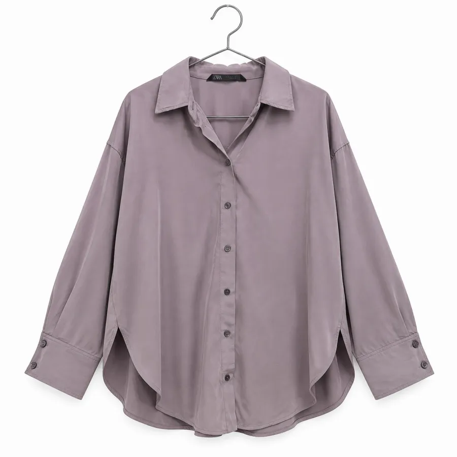 شومیز سیلک یاسی ZARA