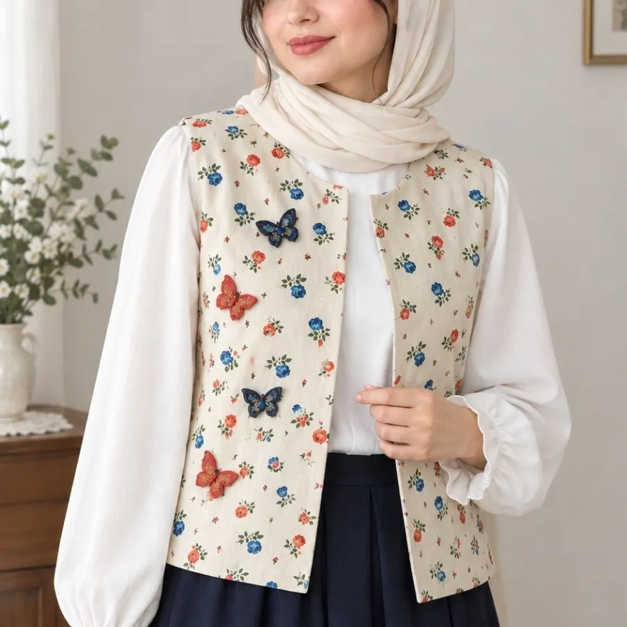 وست زنانه مدل پروانه
