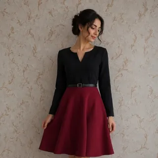 تونیک مجلسی زرشکی