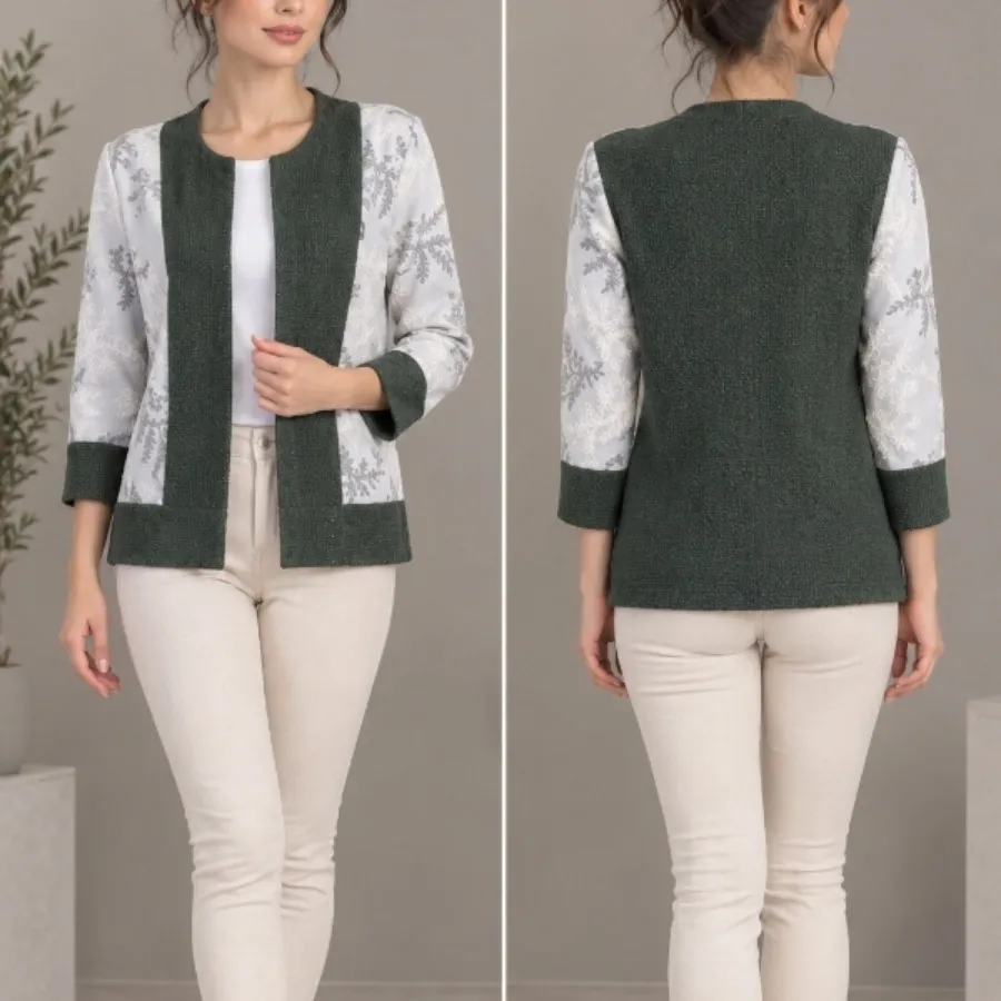 کت ژاکار نازک گلدوزی شده