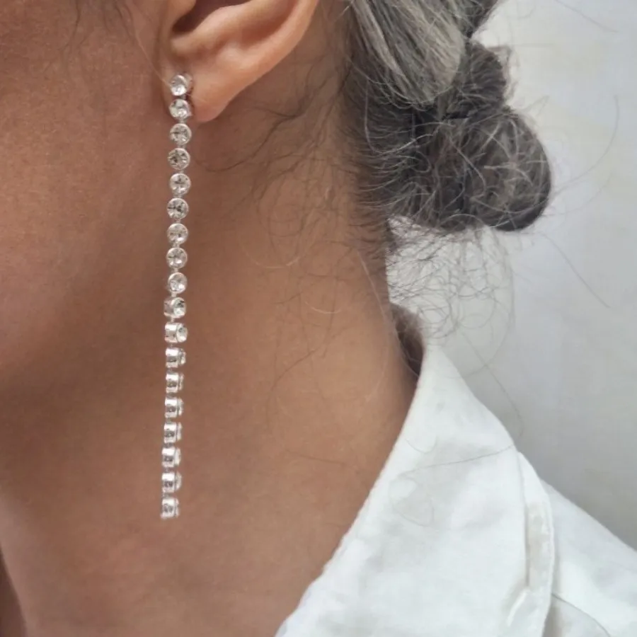گوشواره تمام نگین ZARA
