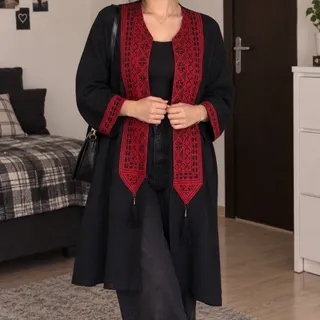 مانتو جلو باز مکرومه