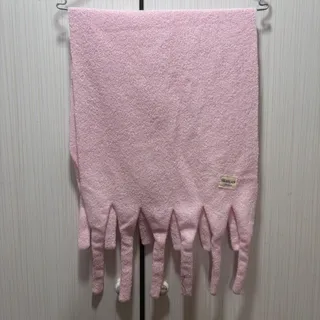 شال حوله‌ای صورتی پنبه‌ای
