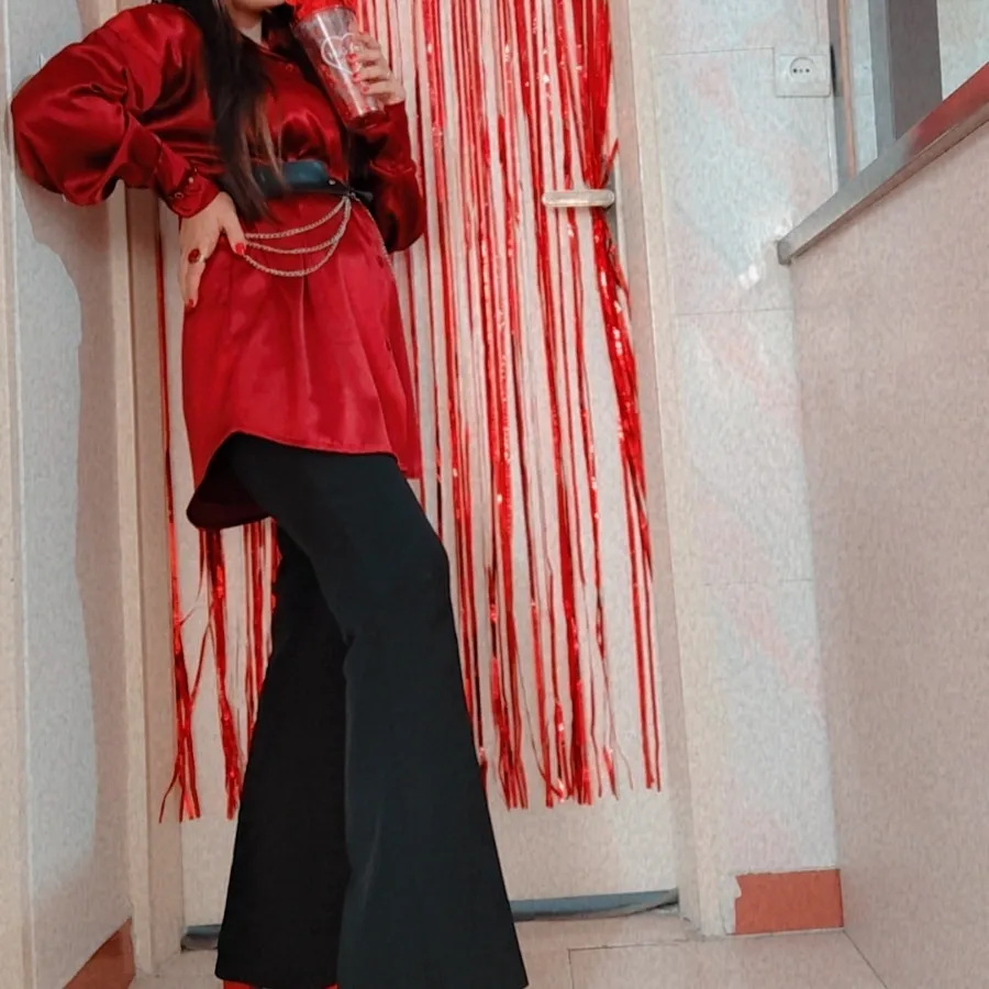 شومیز ساتن چری