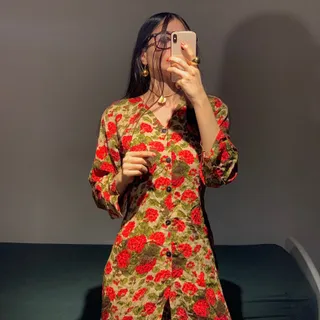 پیراهن گل گلی