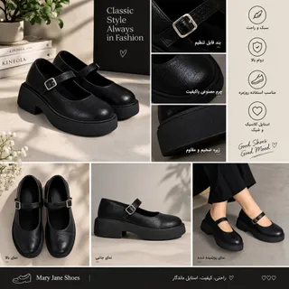 کفش چرم مری جین
