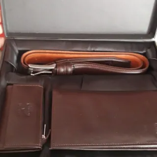 ست کمربند وکیف چرم ماد