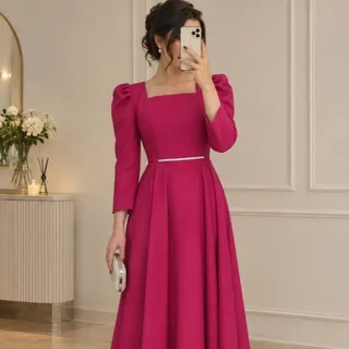 پیرهن بلند سرخ آبی
