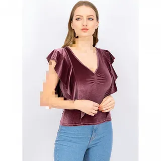 شومیز مخمل stradivarius