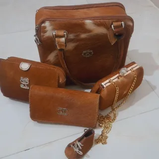 ست 5 تکه کیف چرم دستدوز