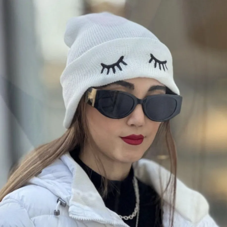 کلاه بافت طرح اشکی